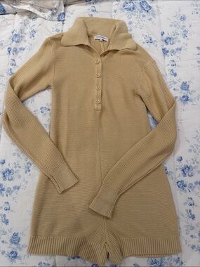 WeWoreWhat Ribbed Sweater Romper